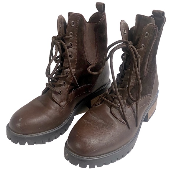 Dream Pairs Shoes - DREAM PAIRS Women's Military Lace Up Combat Boots Chelsea Ankle Booties 7.5
